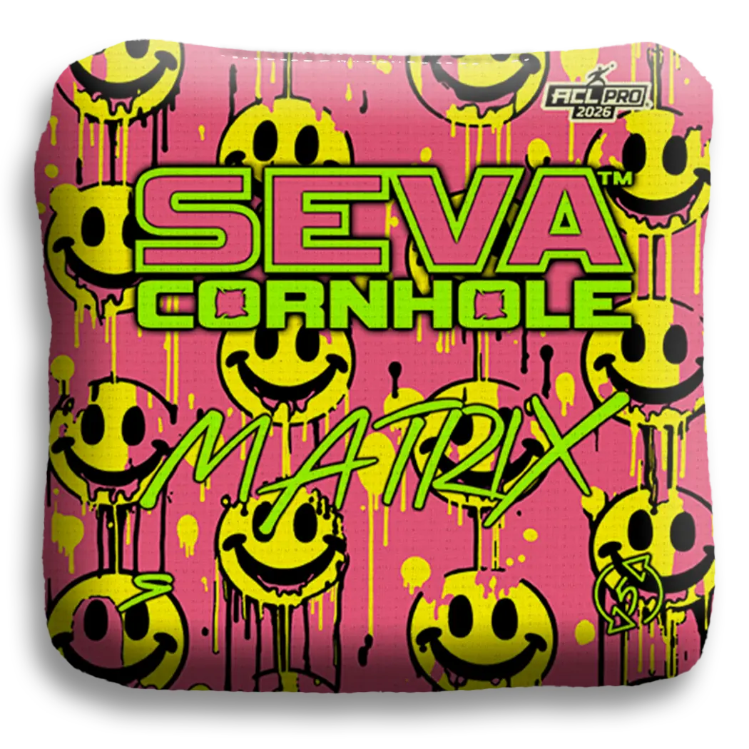 Smiley Blacklight GLO Cornhole Bags Matrix ACL Pro Stamped