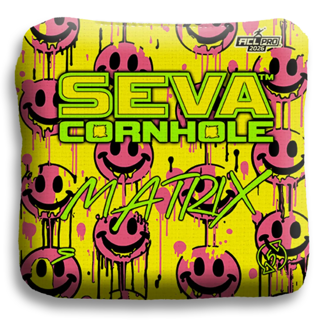 Smiley Blacklight GLO Cornhole Bags Matrix ACL Pro Stamped