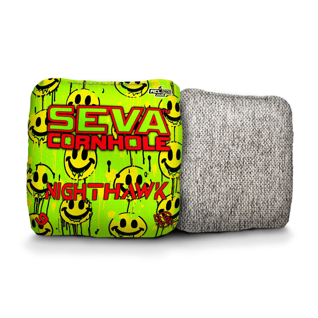 Smiley Blacklight GLO Cornhole Bags NightHawk ACL Pro Stamped