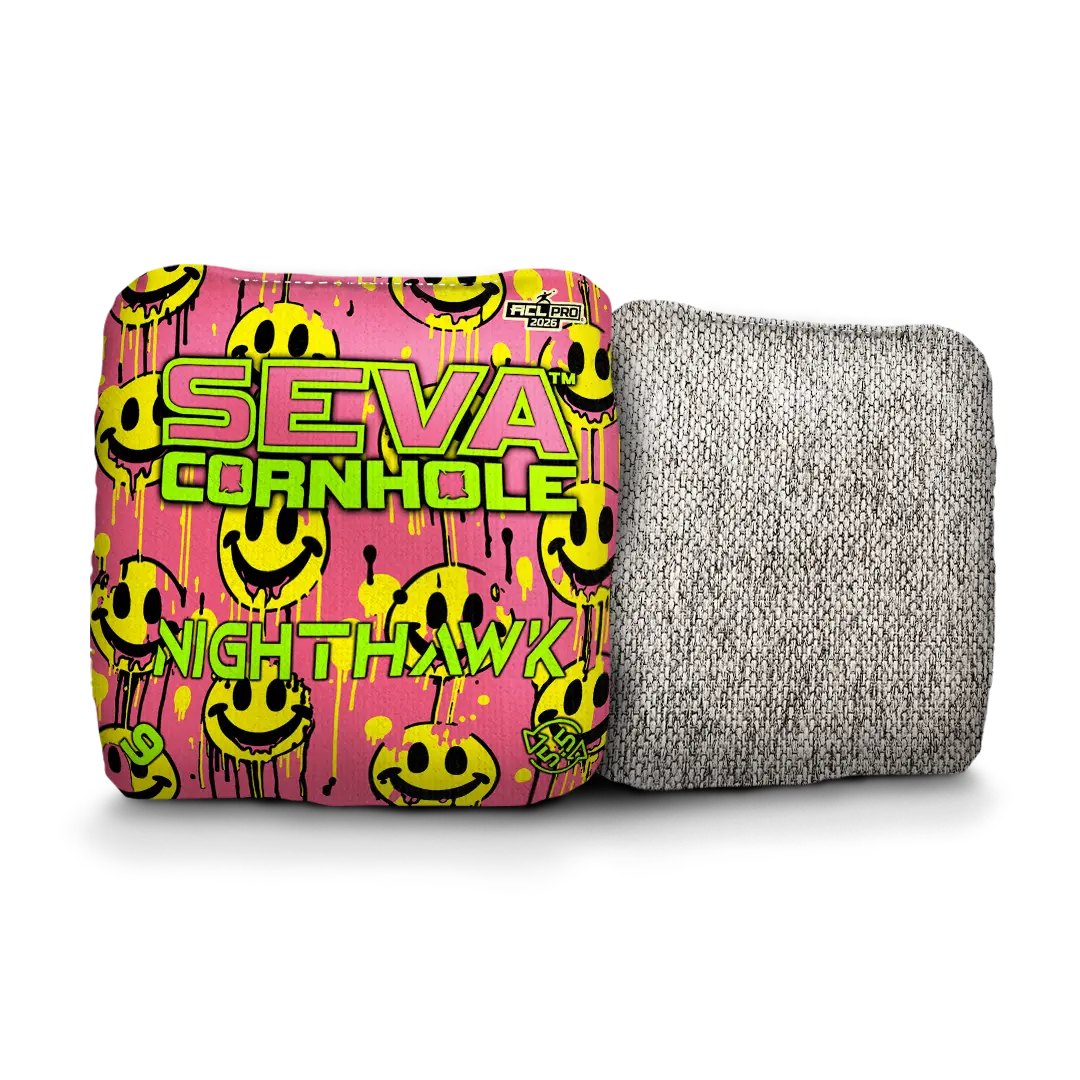 Smiley Blacklight GLO Cornhole Bags NightHawk ACL Pro Stamped