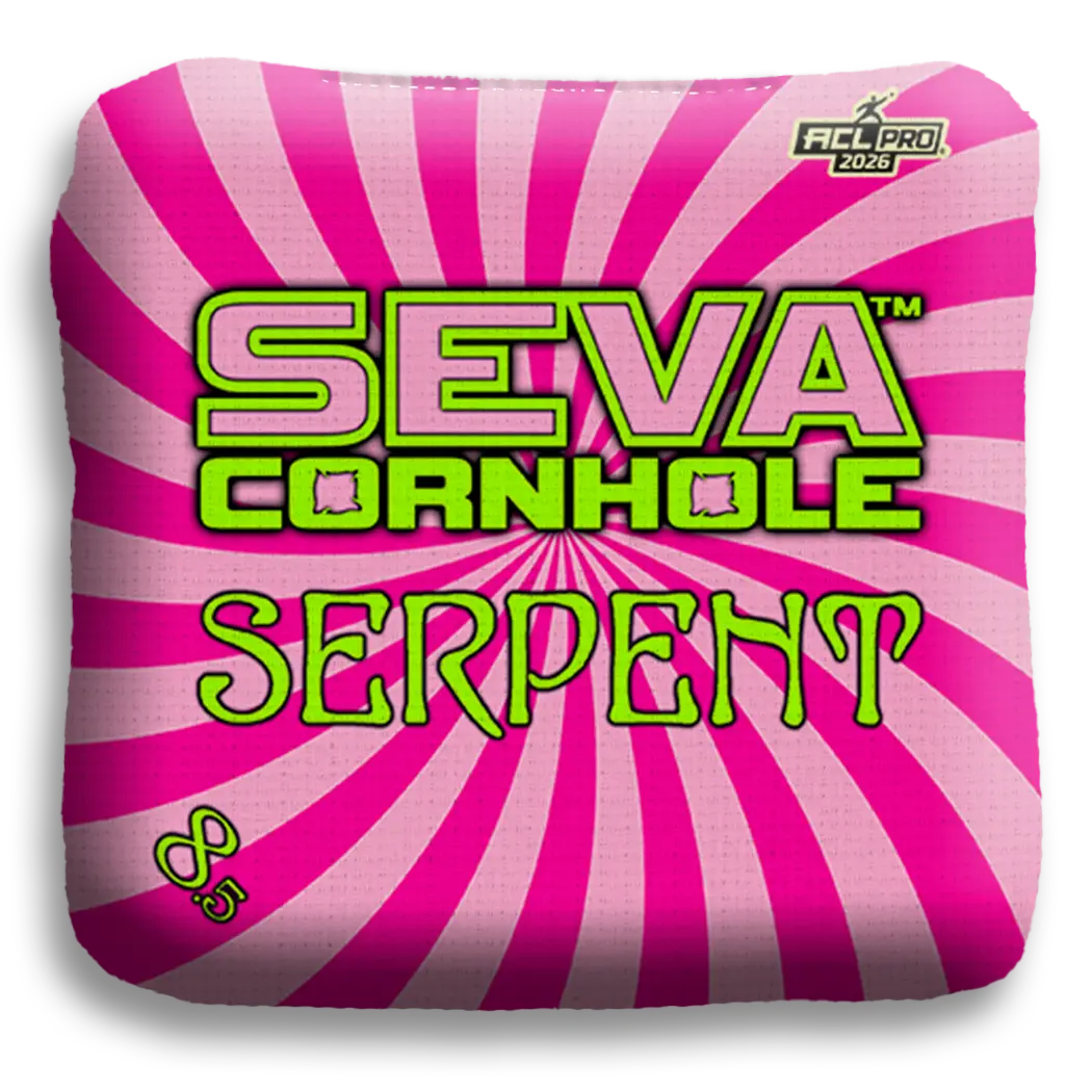 Swirl Blacklight GLO Cornhole Bags Serpent ACL Pro Stamped