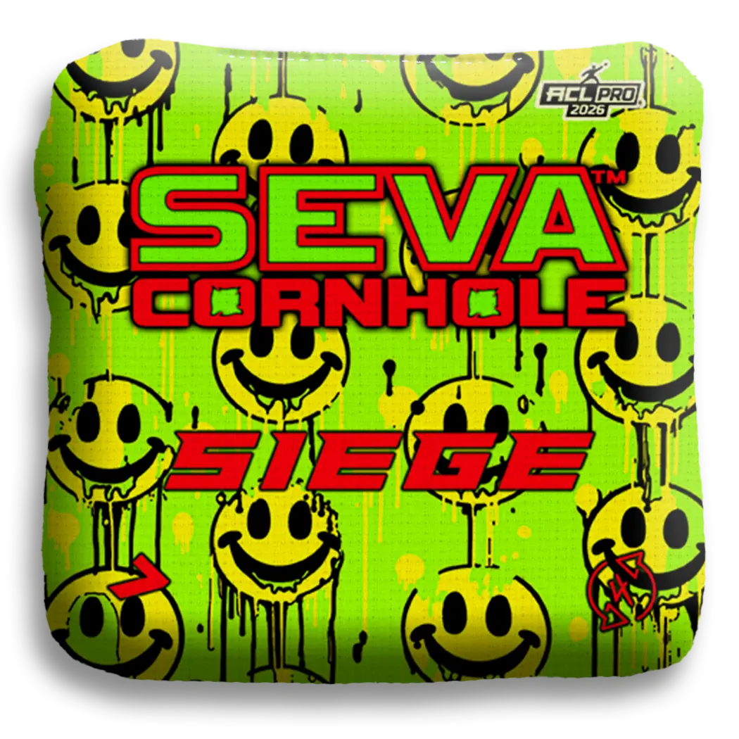 Smiley Blacklight GLO Cornhole Bags Siege ACL Pro Stamped