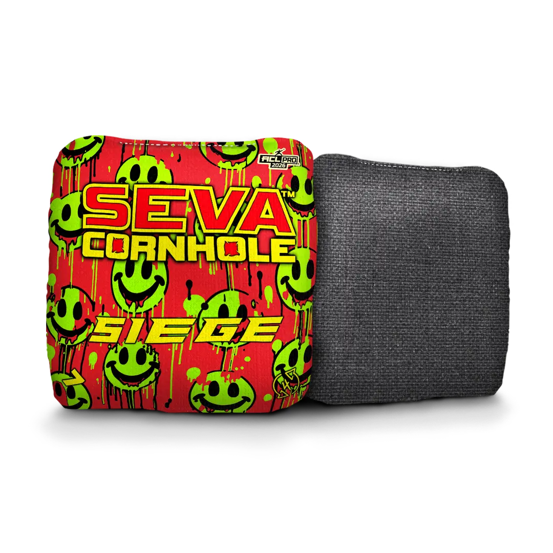 Smiley Blacklight GLO Cornhole Bags Siege ACL Pro Stamped