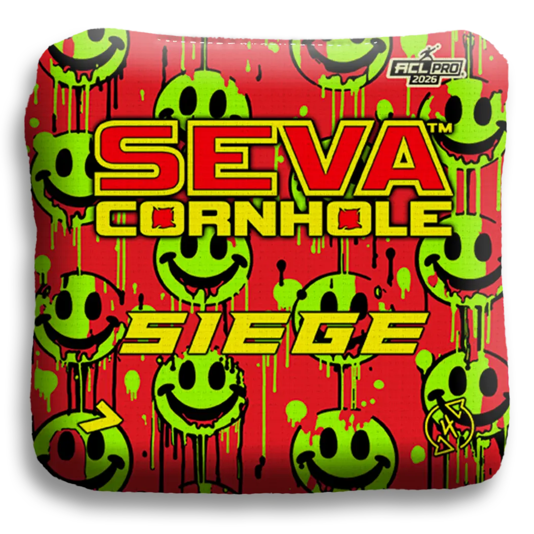 Smiley Blacklight GLO Cornhole Bags Siege ACL Pro Stamped