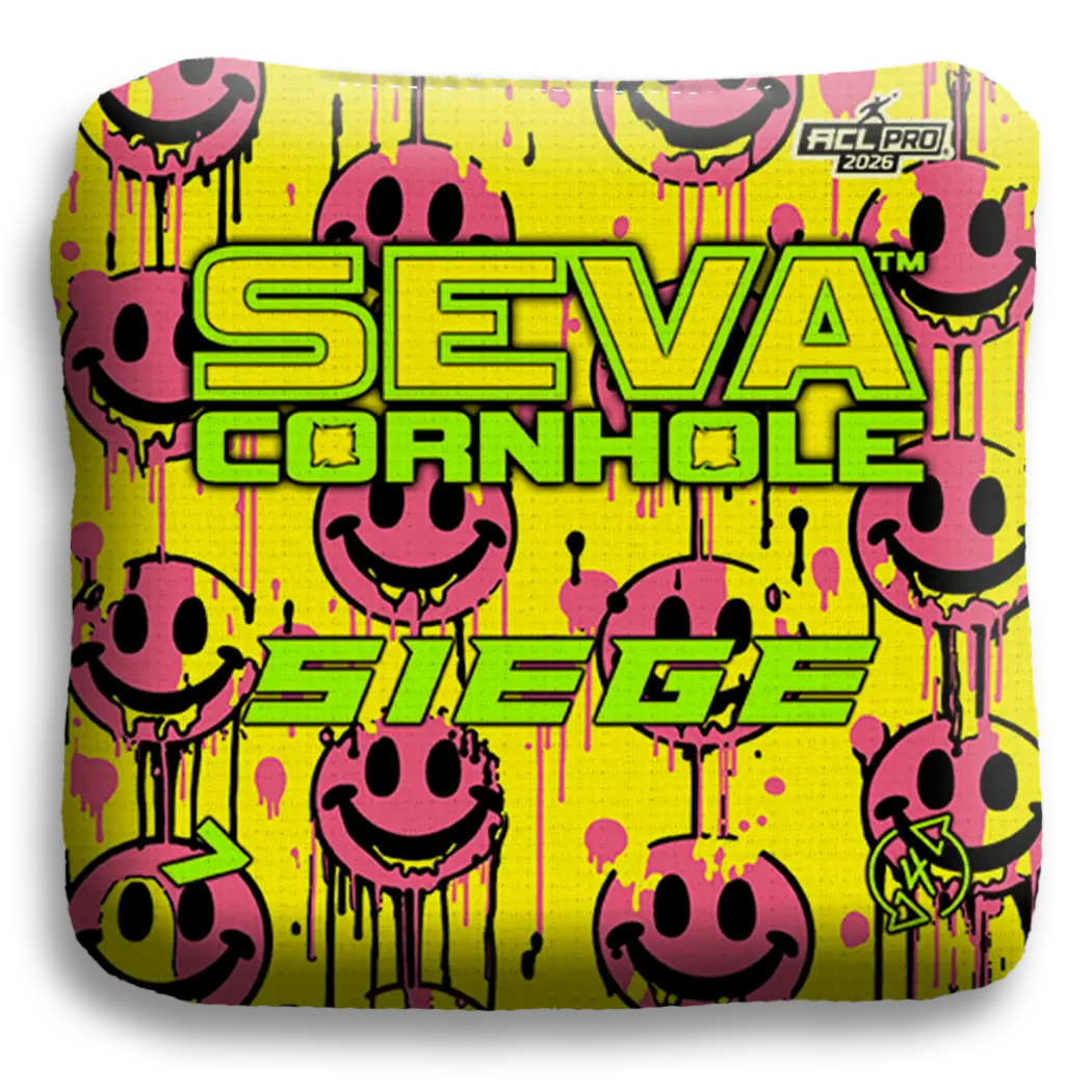 Smiley Blacklight GLO Cornhole Bags Siege ACL Pro Stamped