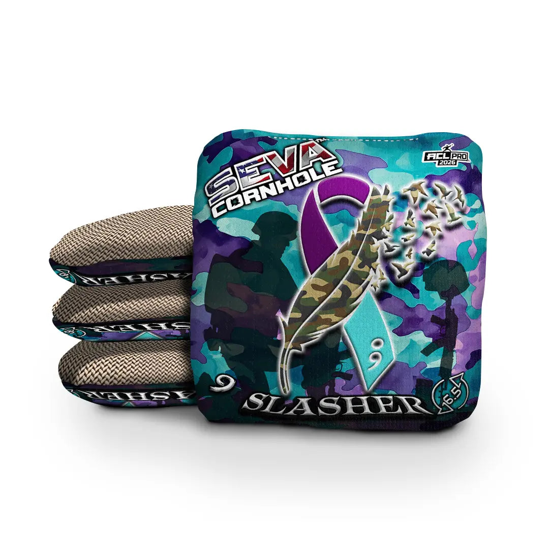 Veteran Suicide Awareness Special Edition - Set of 4 Cornhole bags