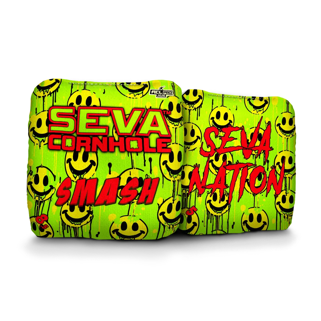 Smile Blacklight GLO Cornhole Bags Smash ACL Pro Stamped