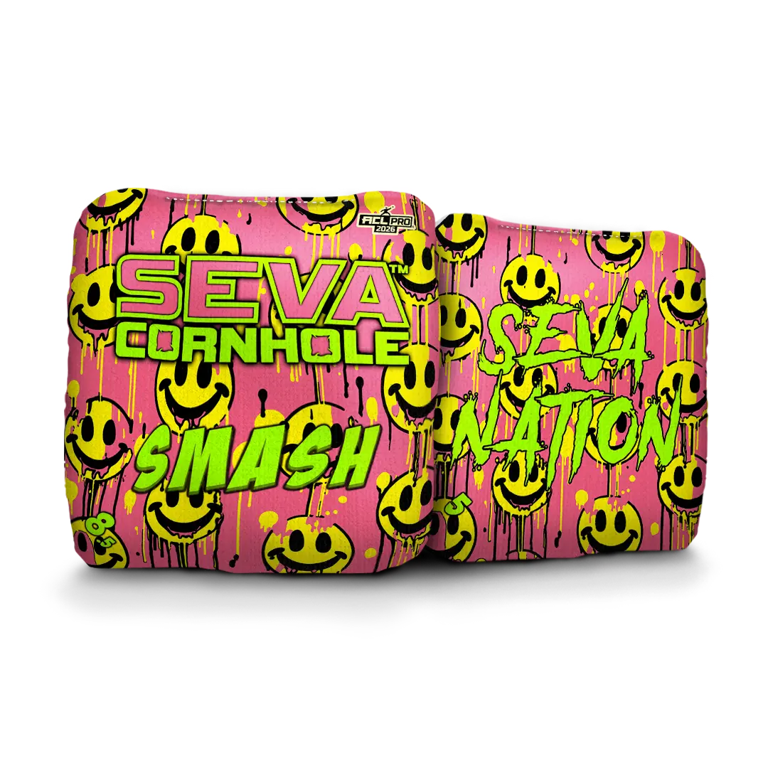 Smile Blacklight GLO Cornhole Bags Smash ACL Pro Stamped
