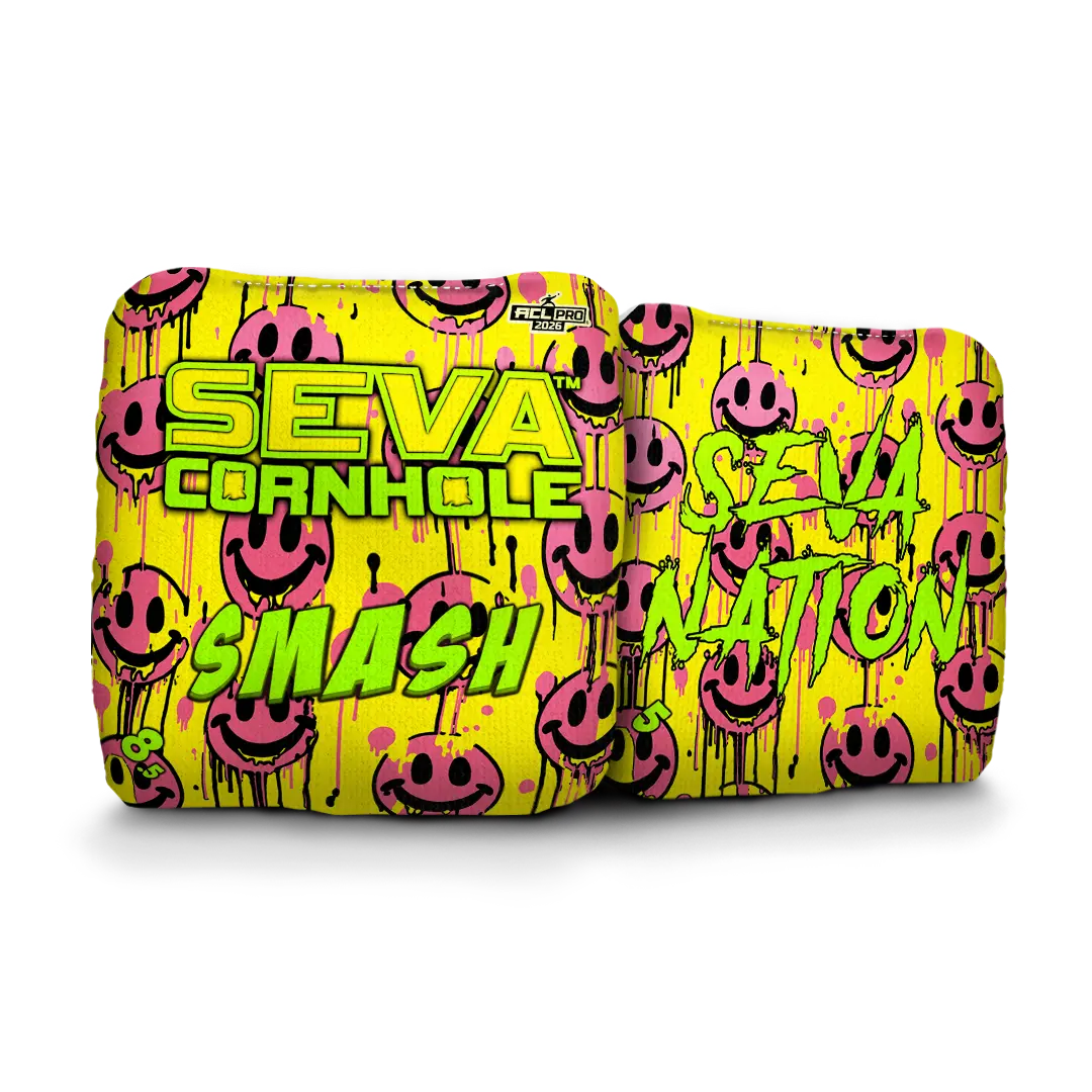 Smile Blacklight GLO Cornhole Bags Smash ACL Pro Stamped