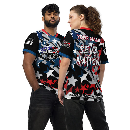 Personalized SEVA NATION Black Stars Jersey
