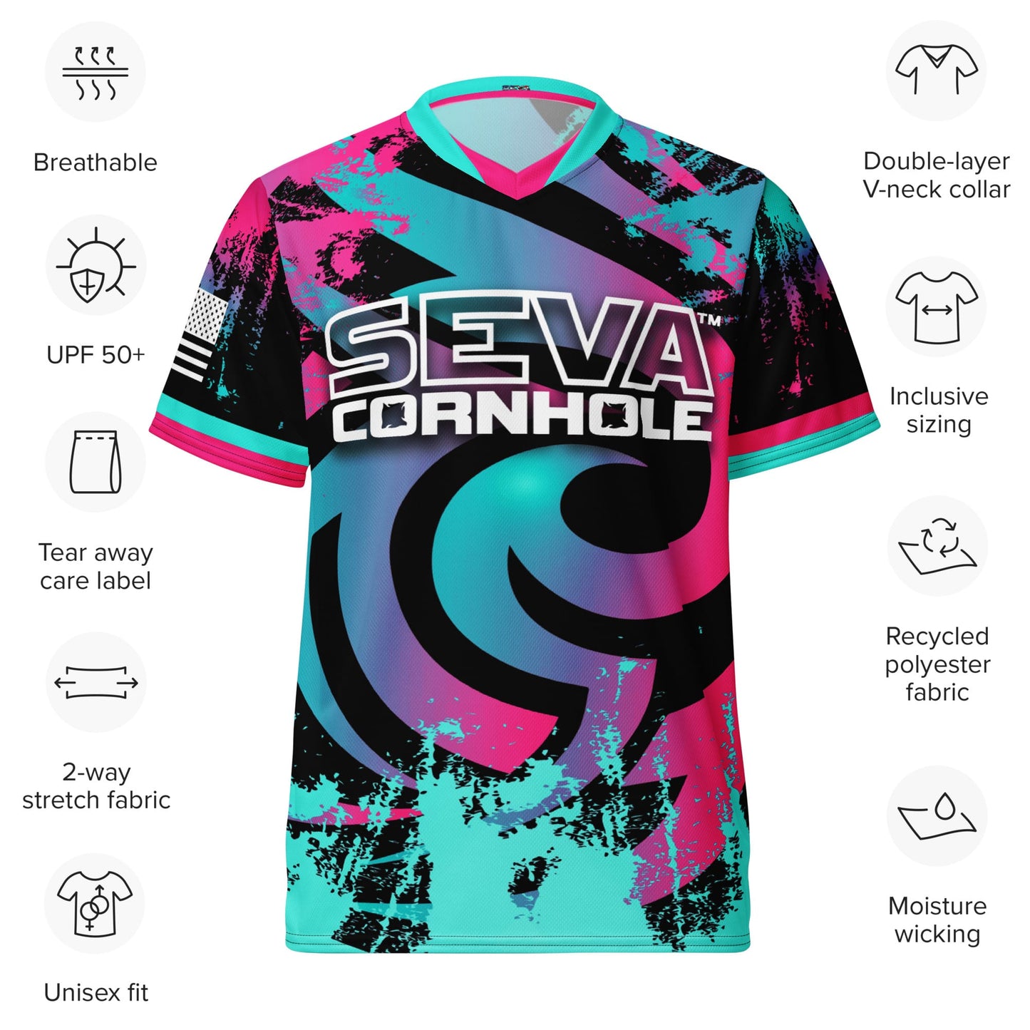 Personalized Cotton Candy SEVA Swirl Jersey