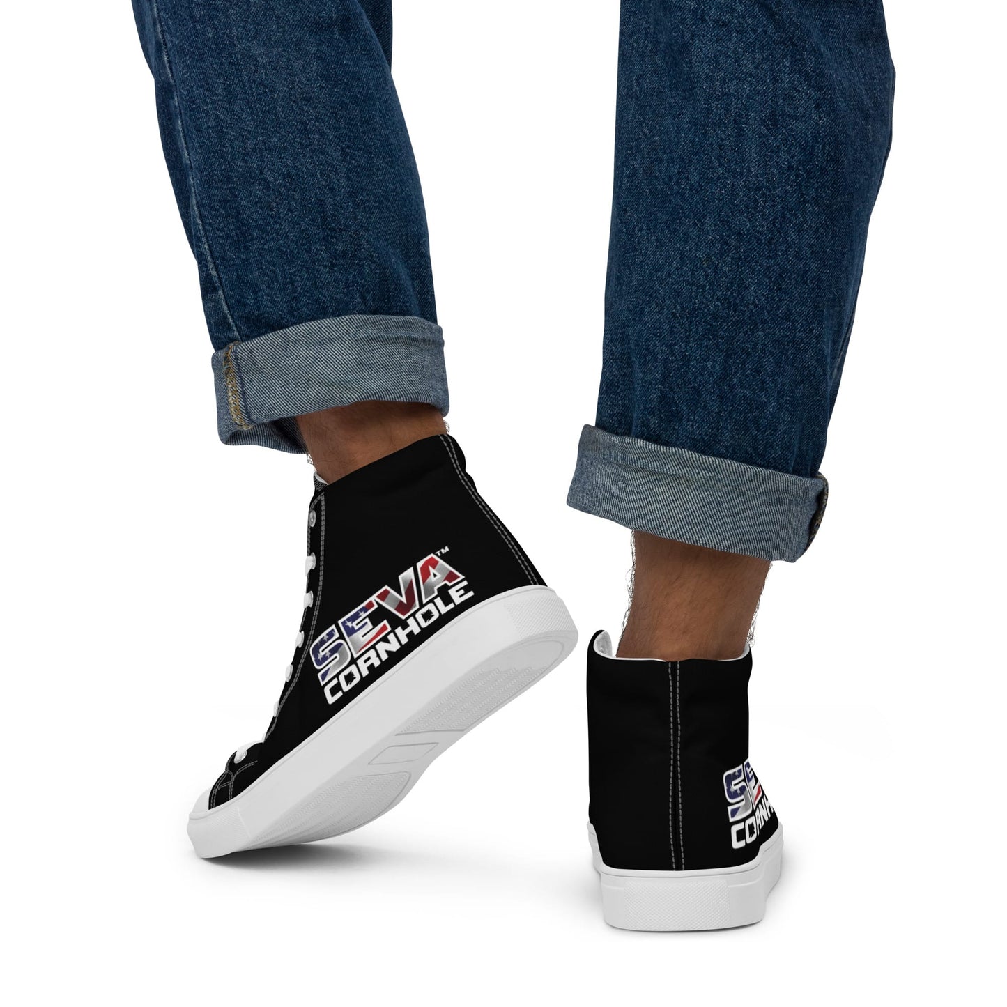 SEVA Cornhole Men’s high top canvas shoes