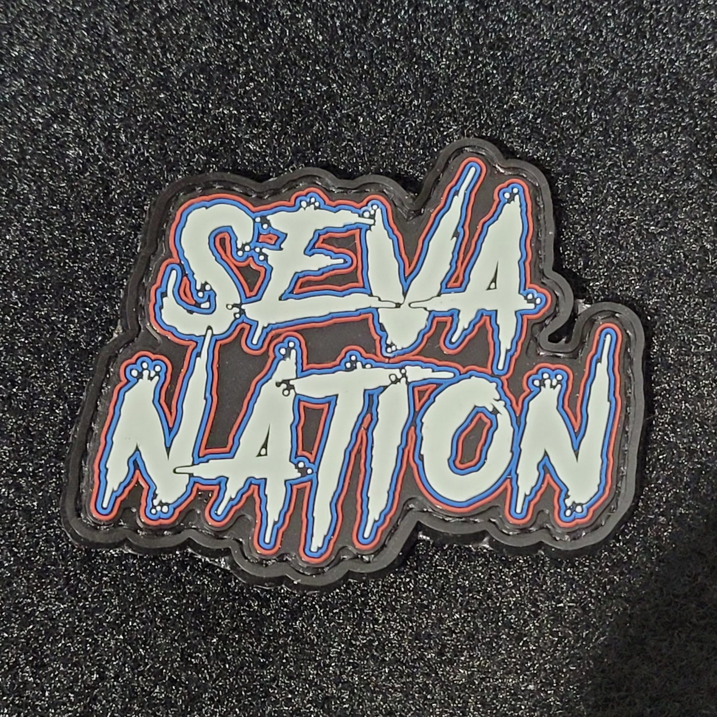 Glow In The Dark SEVA Nation Cornhole Velcro Patch