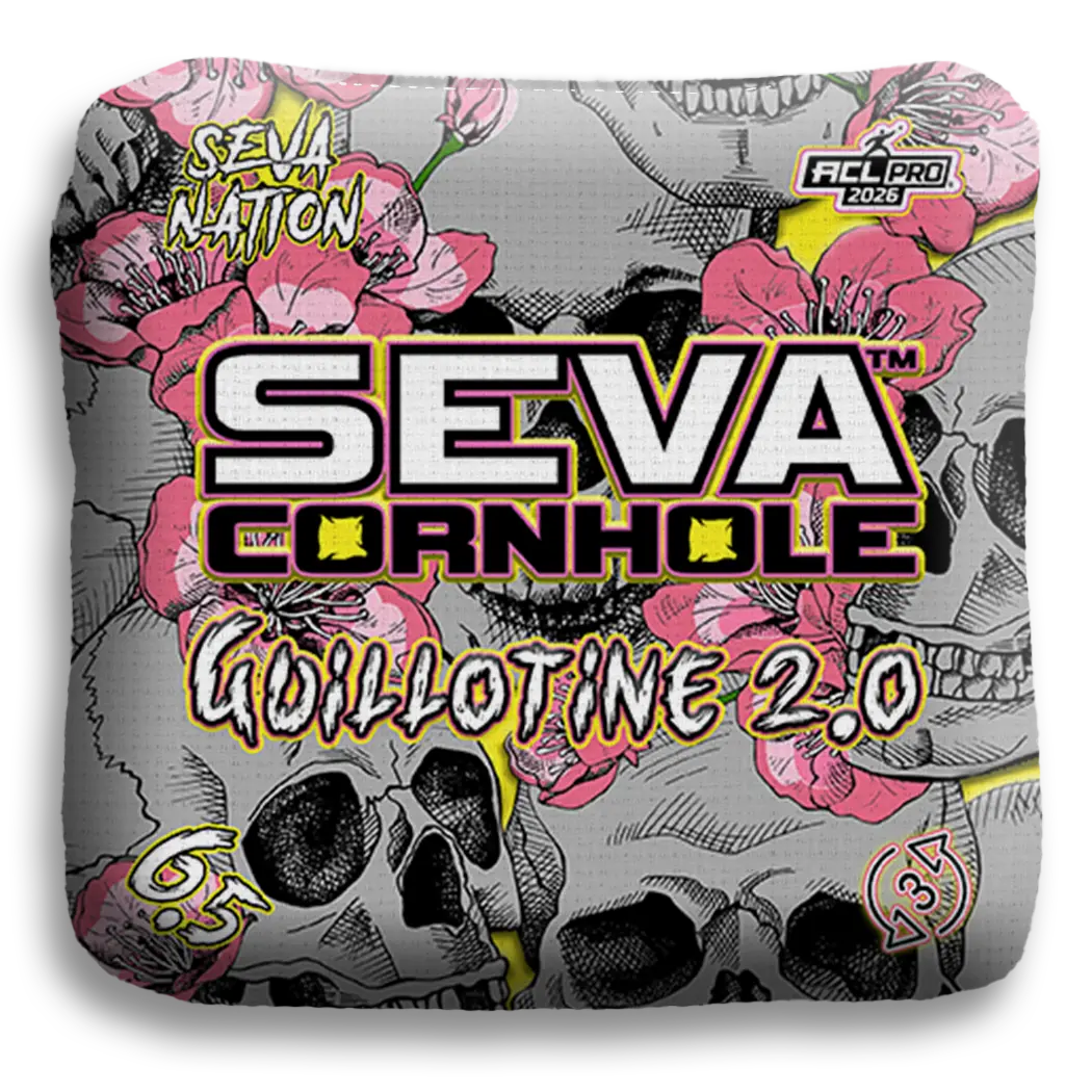 Guillotine 2.0 - Skulls and Flowers - Set of 4 Cornhole Bags