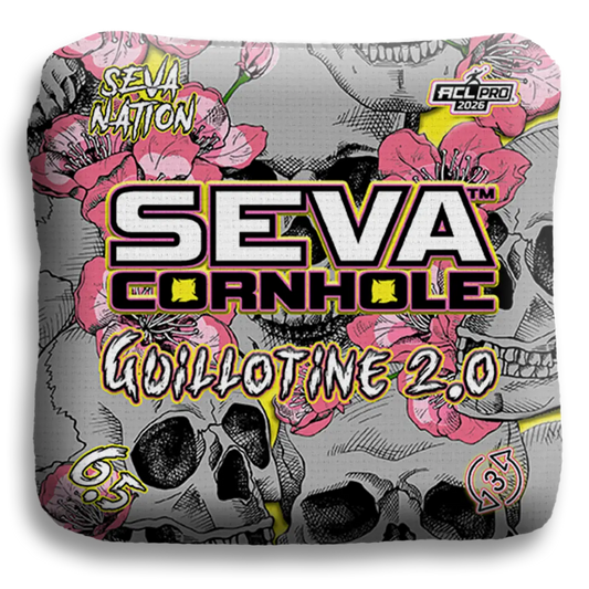 Guillotine 2.0 - Skulls and Flowers - Set of 4 Cornhole Bags