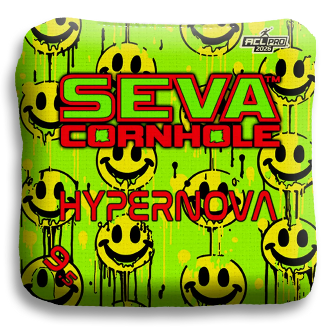 Smiley Blacklight GLO Cornhole Bags Hypernova ACL Pro Stamped