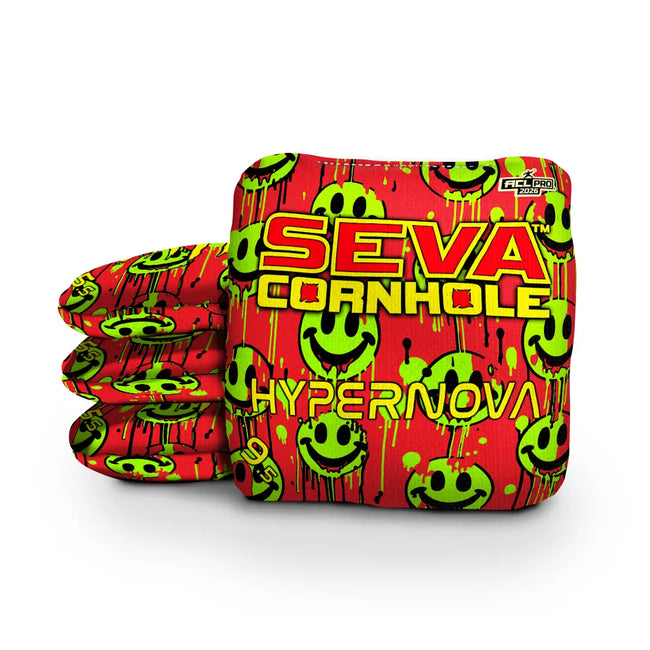 Smiley Blacklight GLO Cornhole Bags Hypernova ACL Pro Stamped