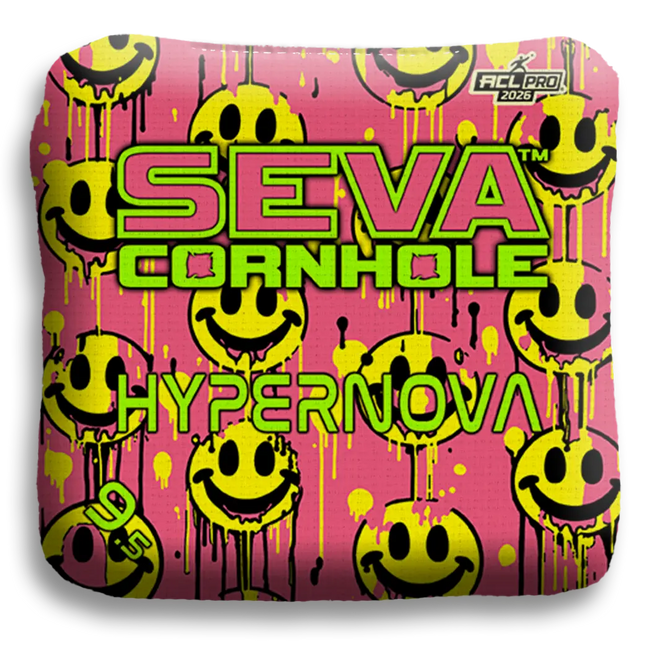 Smiley Blacklight GLO Cornhole Bags Hypernova ACL Pro Stamped