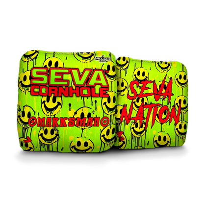 Smiley Blacklight GLO Cornhole Bags Marksman ACL Pro Stamped