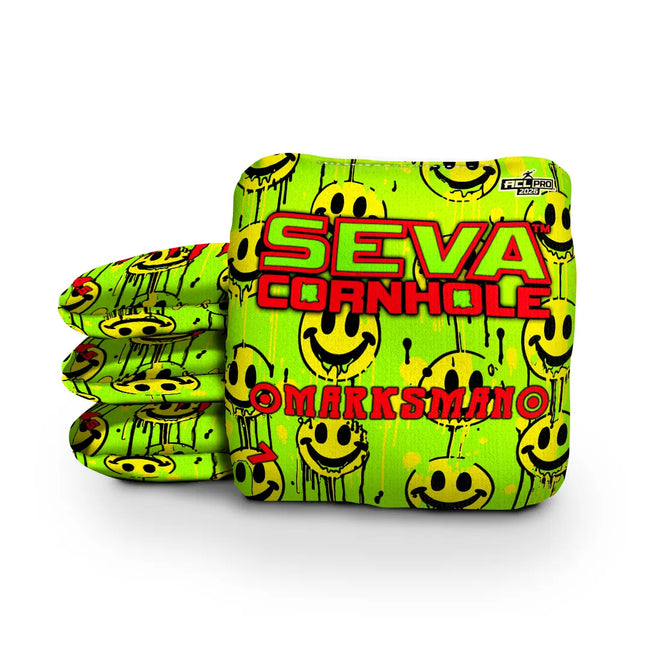 Smiley Blacklight GLO Cornhole Bags Marksman ACL Pro Stamped