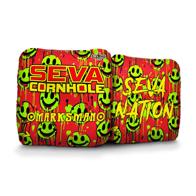 Smiley Blacklight GLO Cornhole Bags Marksman ACL Pro Stamped