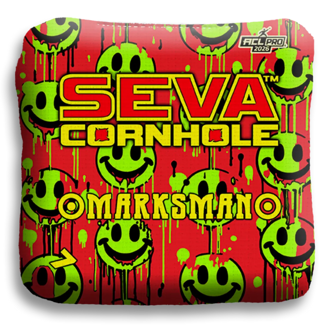 Smiley Blacklight GLO Cornhole Bags Marksman ACL Pro Stamped