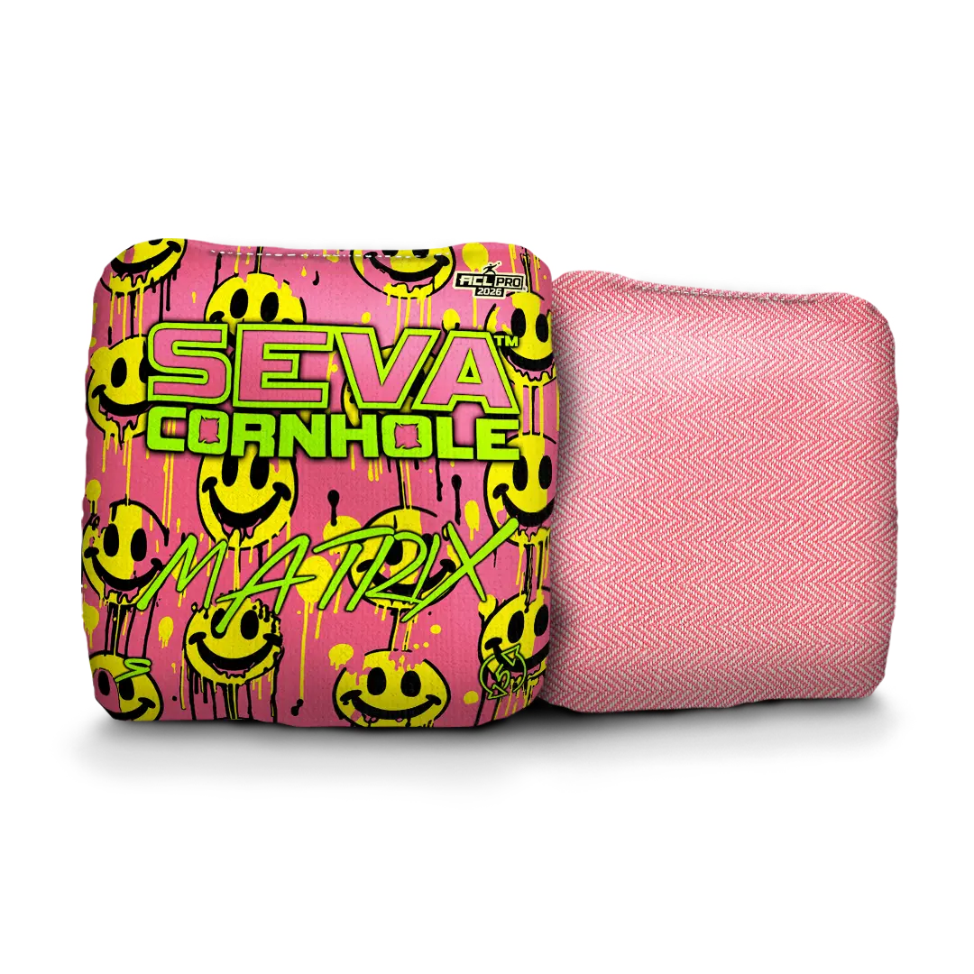 Smiley Blacklight GLO Cornhole Bags Matrix ACL Pro Stamped