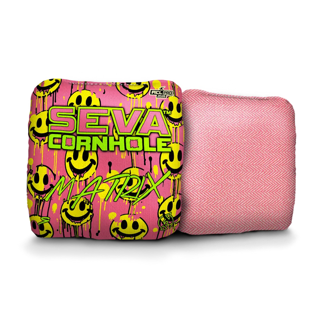Smiley Blacklight GLO Cornhole Bags Matrix ACL Pro Stamped