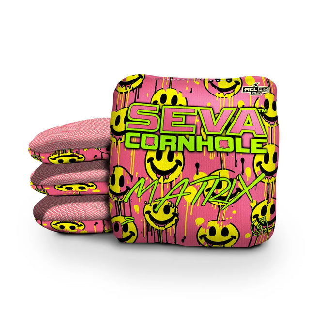 Smiley Blacklight GLO Cornhole Bags Matrix ACL Pro Stamped
