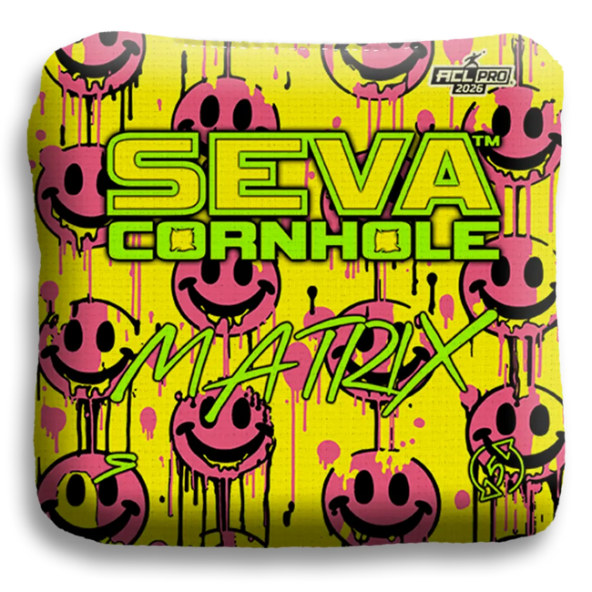Smiley Blacklight GLO Cornhole Bags Matrix ACL Pro Stamped