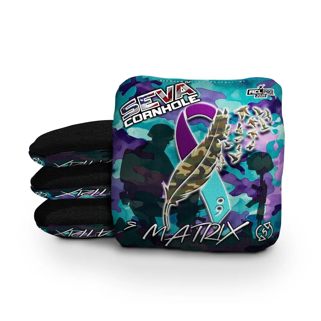 Veteran Suicide Awareness Special Edition - Set of 4 Cornhole bags