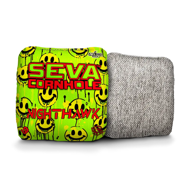 Smiley Blacklight GLO Cornhole Bags NightHawk ACL Pro Stamped