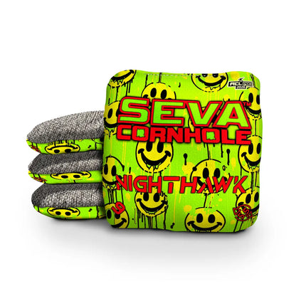 Smiley Blacklight GLO Cornhole Bags NightHawk ACL Pro Stamped