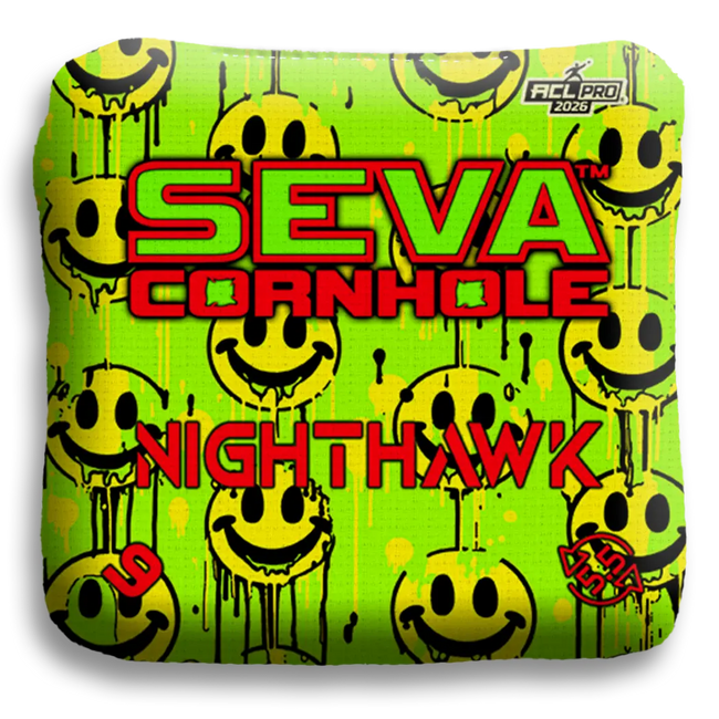 Smiley Blacklight GLO Cornhole Bags NightHawk ACL Pro Stamped