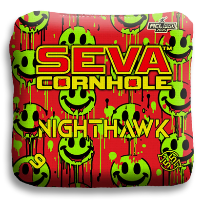 Smiley Blacklight GLO Cornhole Bags NightHawk ACL Pro Stamped