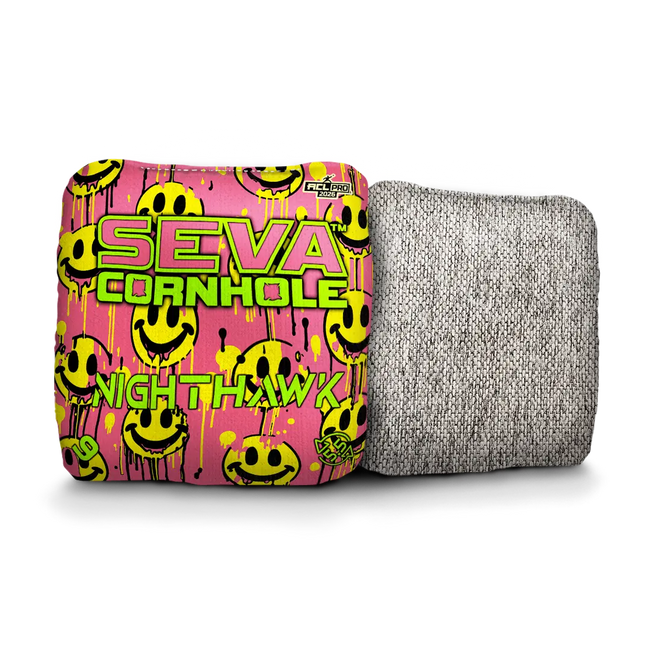 Smiley Blacklight GLO Cornhole Bags NightHawk ACL Pro Stamped
