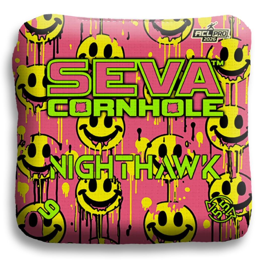 Smiley Blacklight GLO Cornhole Bags NightHawk ACL Pro Stamped