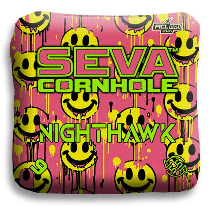 Smiley Blacklight GLO Cornhole Bags NightHawk ACL Pro Stamped