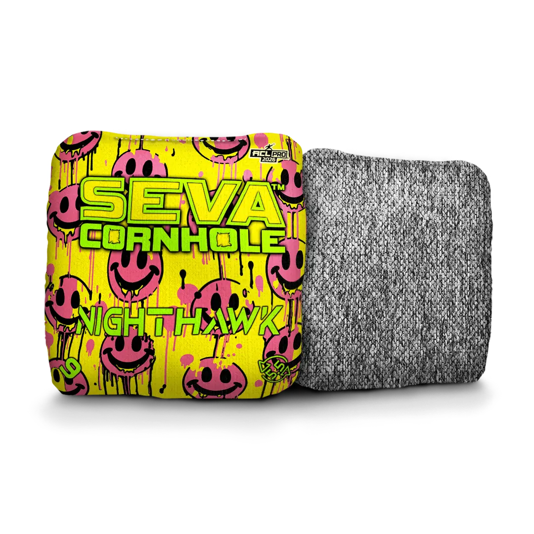 Smiley Blacklight GLO Cornhole Bags NightHawk ACL Pro Stamped