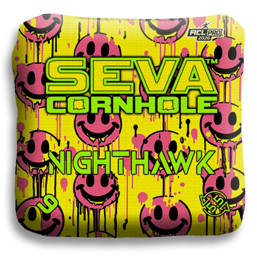 Smiley Blacklight GLO Cornhole Bags NightHawk ACL Pro Stamped