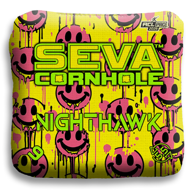 Smiley Blacklight GLO Cornhole Bags NightHawk ACL Pro Stamped