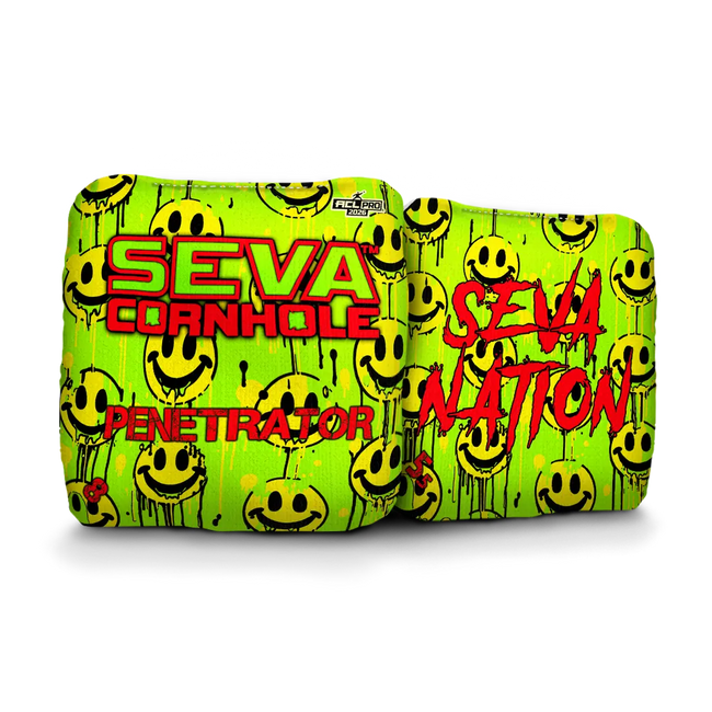 Smiley Blacklight GLO Cornhole Bags Penetrator ACL Pro Stamped