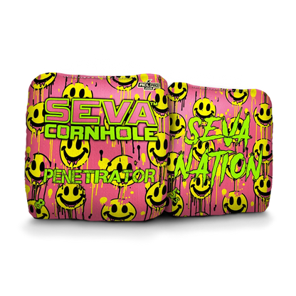 Smiley Blacklight GLO Cornhole Bags Penetrator ACL Pro Stamped