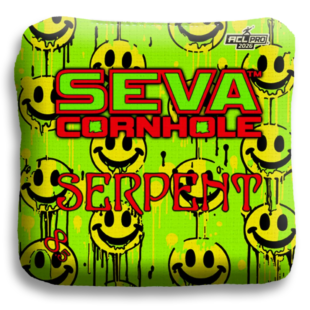 Smiley Blacklight GLO Cornhole Bags Serpent ACL Pro Stamped