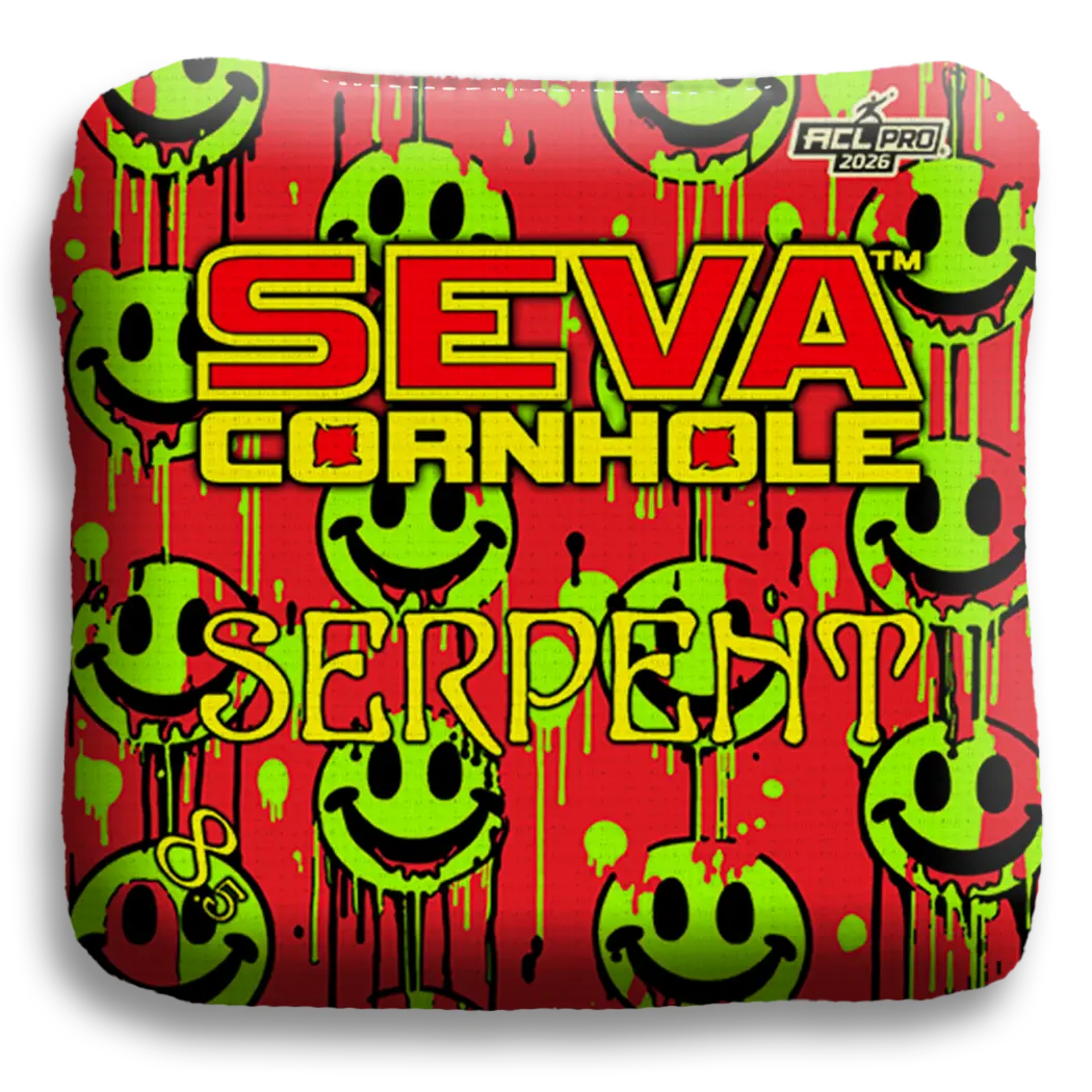 Smiley Blacklight GLO Cornhole Bags Serpent ACL Pro Stamped