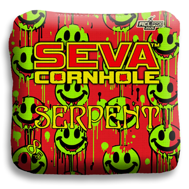 Smiley Blacklight GLO Cornhole Bags Serpent ACL Pro Stamped