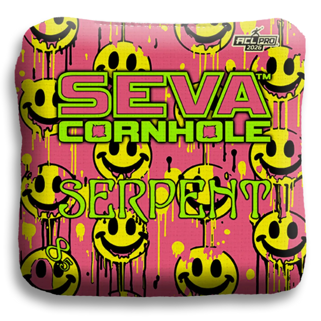 Smiley Blacklight GLO Cornhole Bags Serpent ACL Pro Stamped