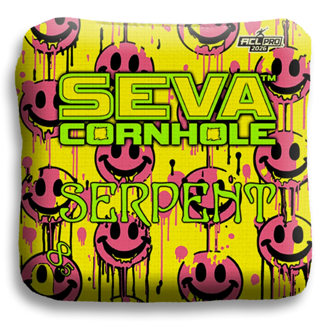 Smiley Blacklight GLO Cornhole Bags Serpent ACL Pro Stamped