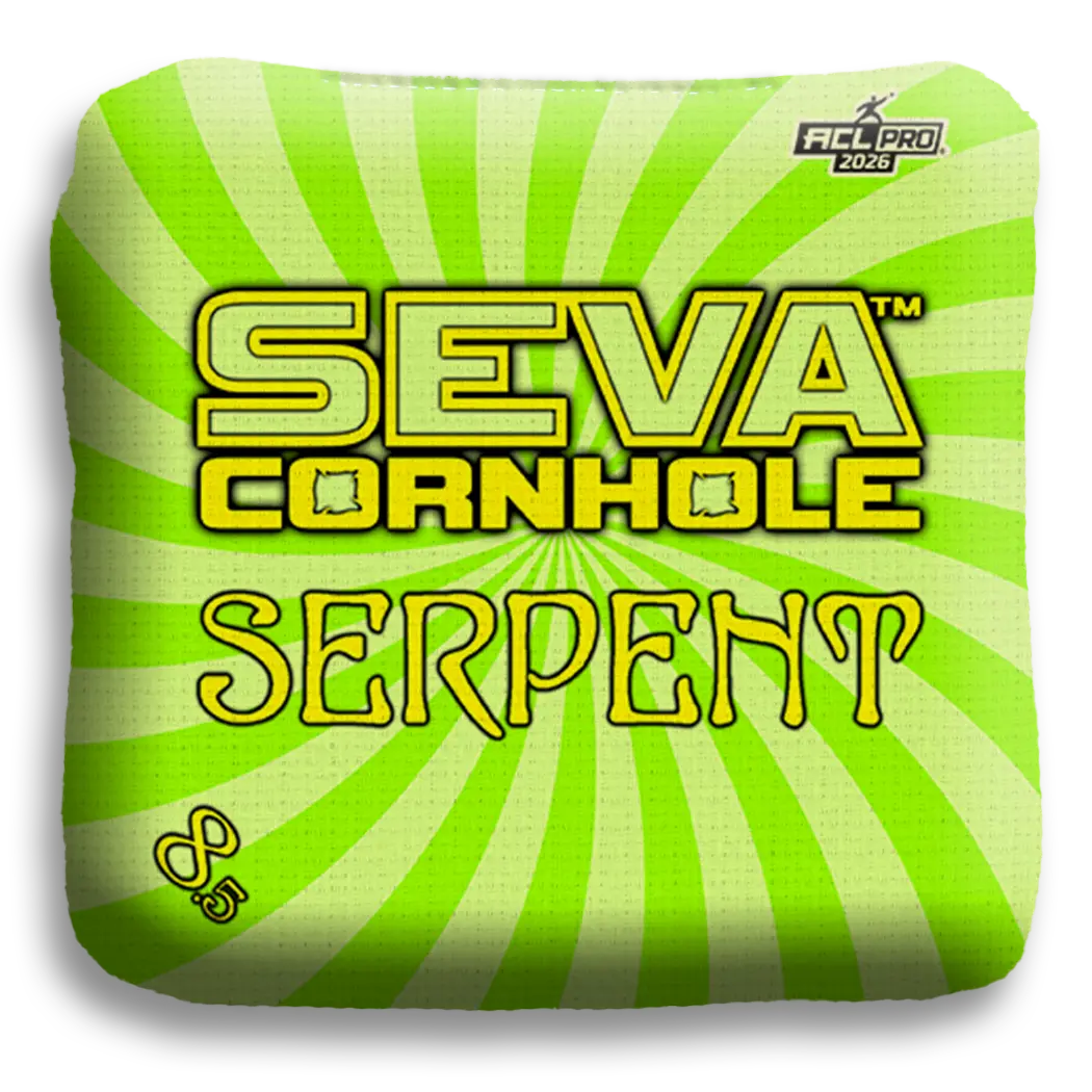 Swirl Blacklight GLO Cornhole Bags Serpent ACL Pro Stamped