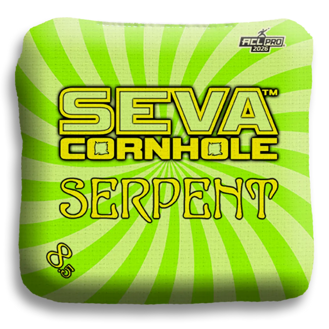 Swirl Blacklight GLO Cornhole Bags Serpent ACL Pro Stamped